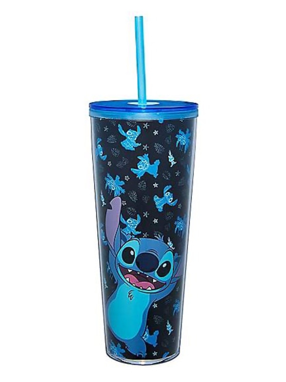 Stitch Leaf Print Cup with Straw 26 oz. - Lilo & Stitch Bioworld